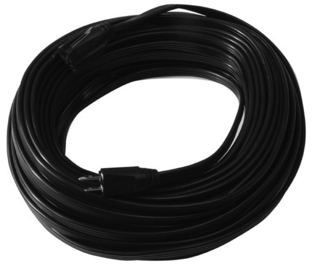 MILSPE-D11821100 Premium Low Profile 12-3 SPT-3 FLAT Extension Cord, Black - 100 ft.