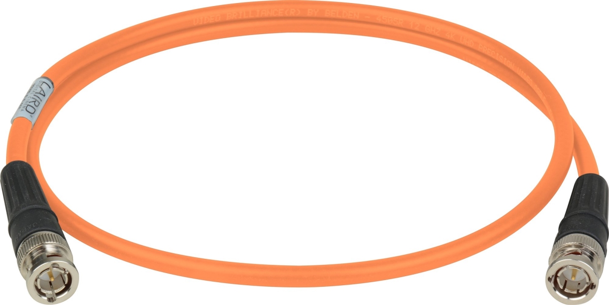 4505R-B-B-OE-125 12G-SDI-4K UHD Single Link BNC Cable, Orange - 125 ft.