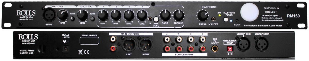 RLS-RM169 Professional Bluetooth Audio Mixer