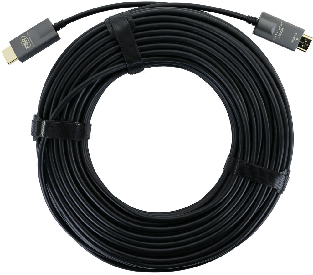 -DR-H20-100M 328 ft. Male to Male AOC Plenum 4K HDMI 2.0 Cable, Black