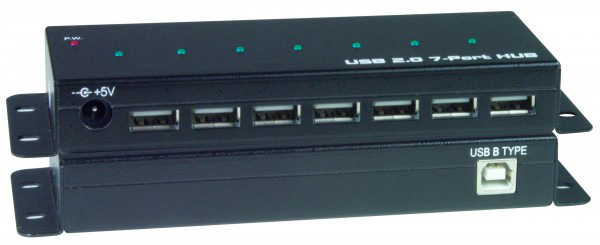 NTI-USB2-HUBIND7 Industrial USB 2.0 Hub - Self-Bus-Powered 7-Ports