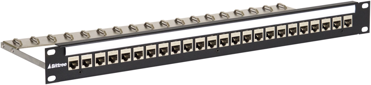 Picture of Bittree DSKP124-BC6APS Flush-Mount Modular Keystone Panel In 1 RU with 1x24 Jack Configuration