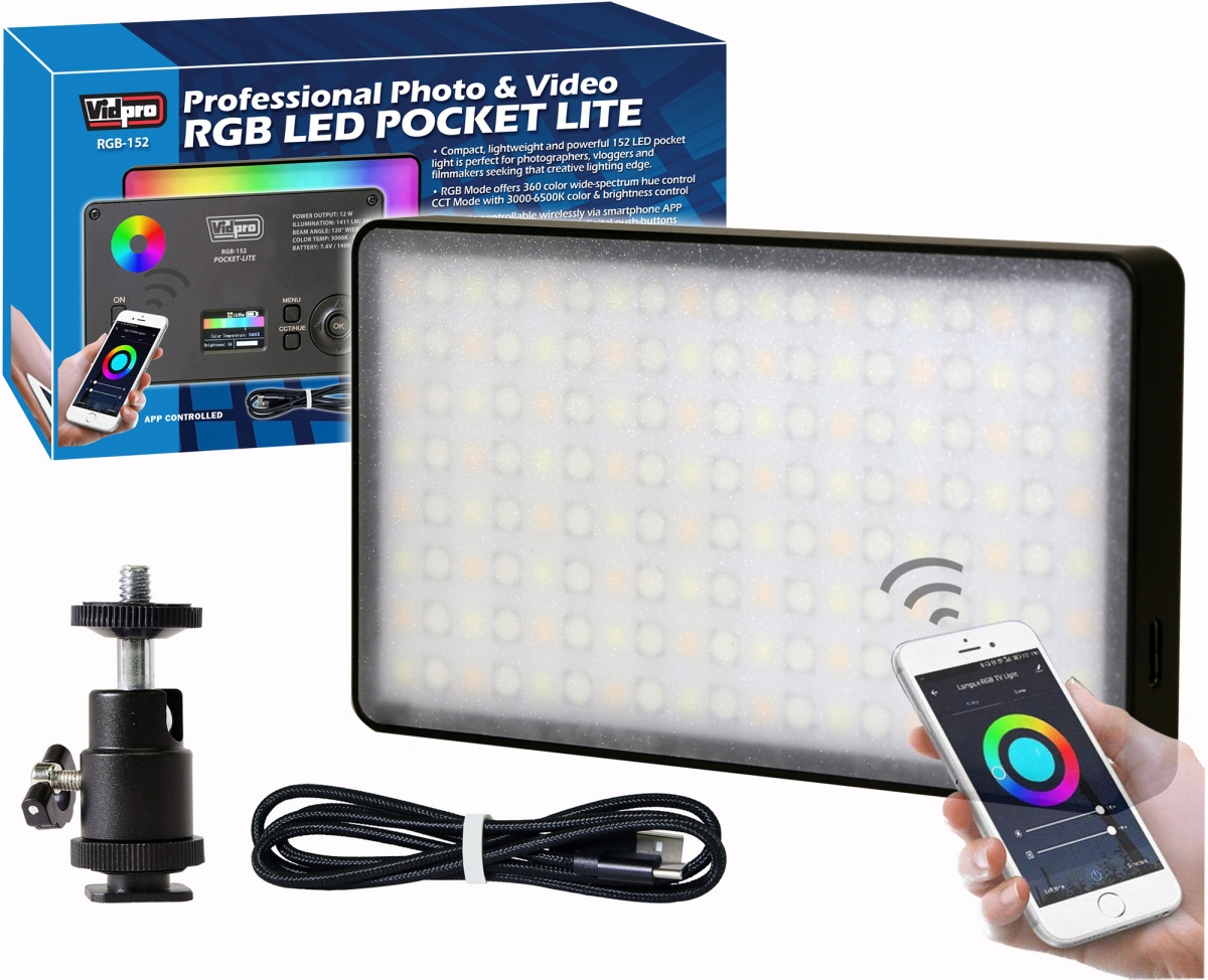 Picture of Vidpro VDP-RGB-152 Professional Photo & Video RGB Color LED Pocket Light