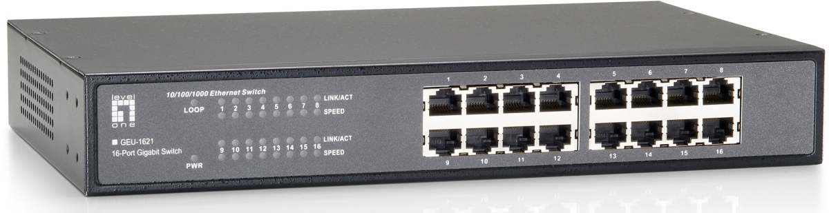 LVL1-GEU-1621 16-Port Gigabit Switch