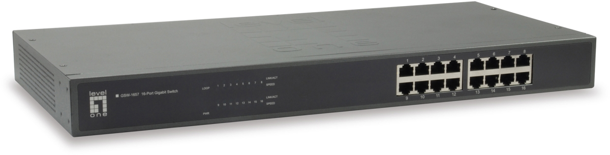 LVL1-GSW-1657 16-Port Gigabit Switch