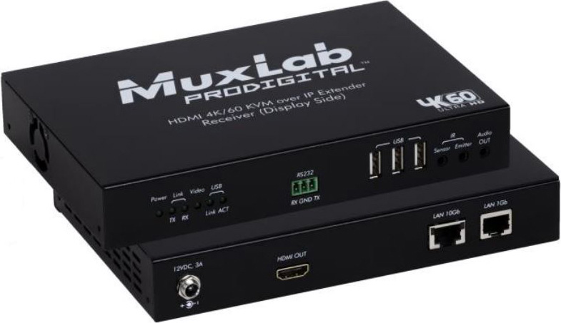 MUX-500760-RXKVM HDMI 4K & 60 KVM Over IP Extender - RX