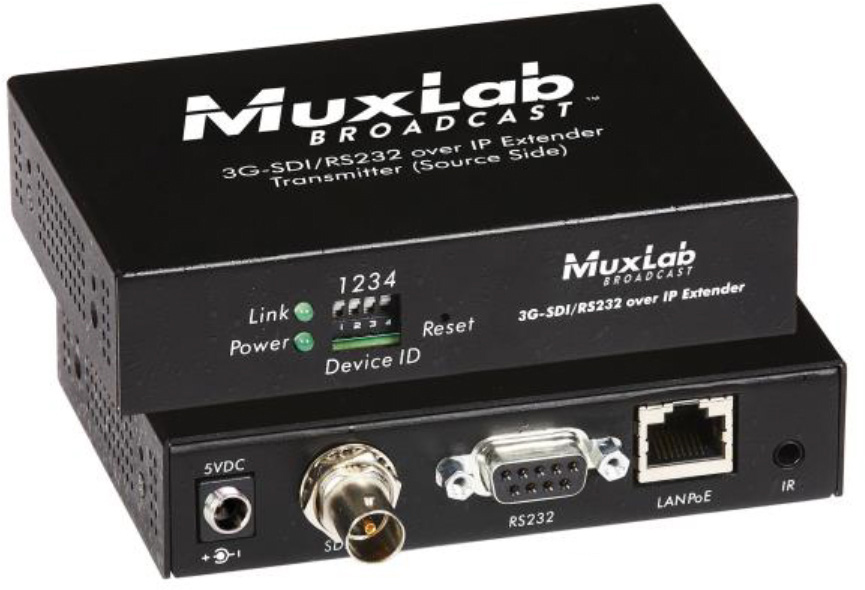 Picture of MuxLab MUX-500756-TX 3G-SDI & RS232 Over IP Transmitter with Poe