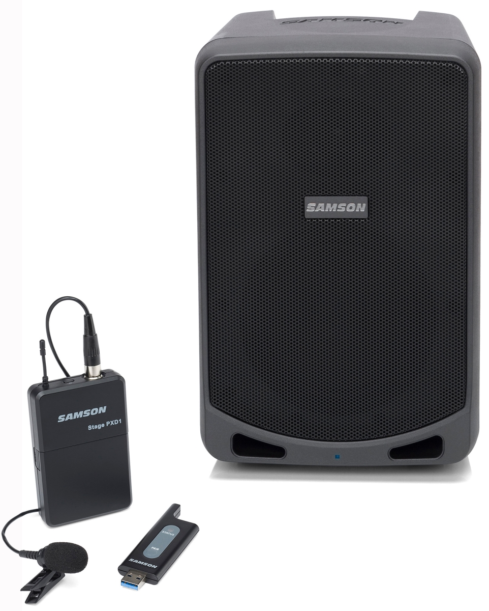 SAM-XP106WLM 100W Rechargeable Battery Powered Portable PA System with Bluetooth & LM5 Lav Mic - 6 in.