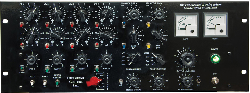 FAT-BUSTARDII-BK 12 Channel Summing Mixer with EQ, Black