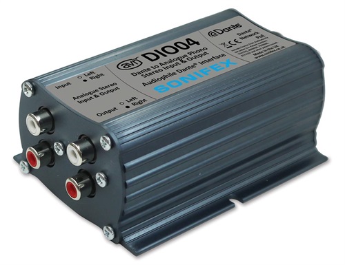 SON-AVN-DIO04 Dante to Analog Phono Stereo Input & Output Converter