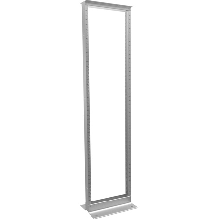 45U 19 in. Wide Double-Tapped Welded Steel 2-Post Open Frame Rack - Natural