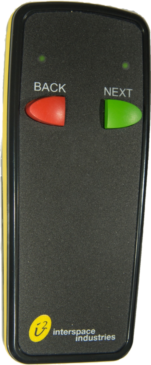 Picture of Interspace Industries INTI-I2TX-S2 Wireless Remote Control Transmitter for MasterCue&#44; MicroCue & Dual Button&#44; Black & Yellow