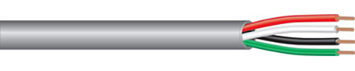 WP-25242B-1000GY 4 Conductor 20AWG Unshielded Plenum CMP Communication & Control Cable, Gray - 1000 ft.