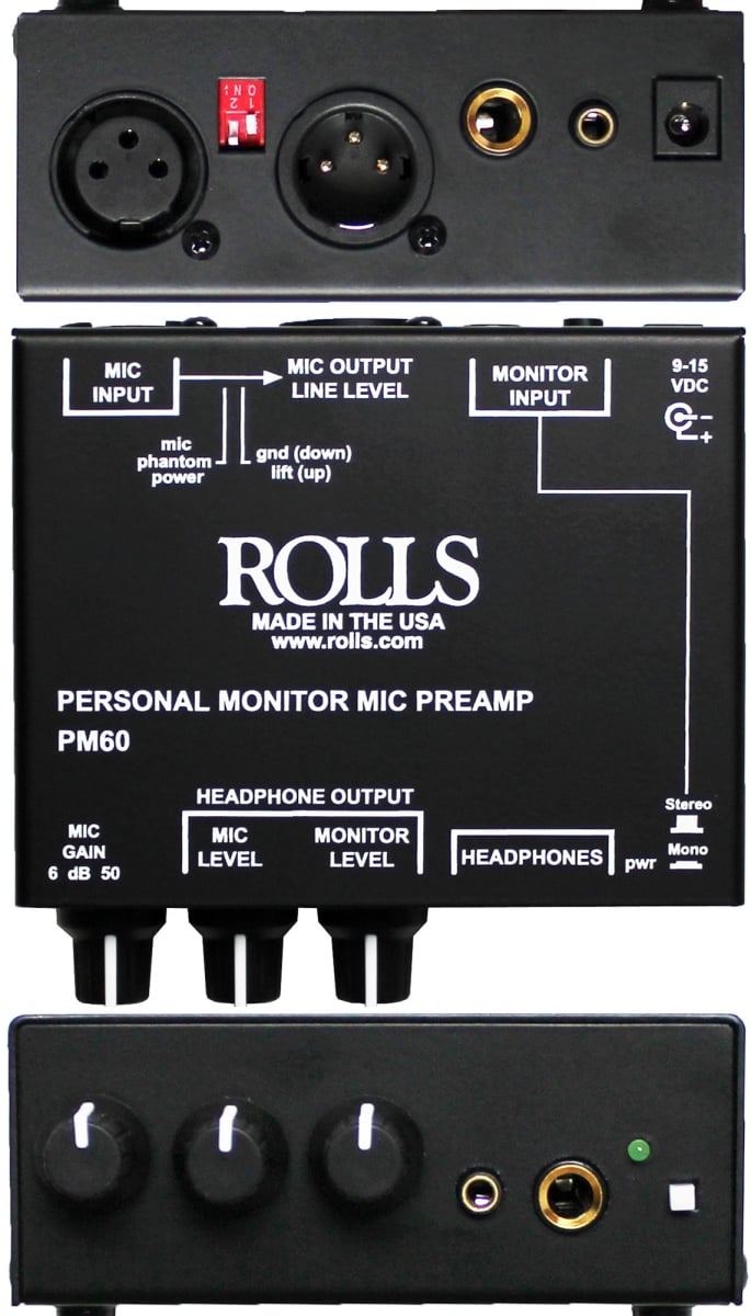 RLS-PM60 Personal Monitor Microphone Preamp