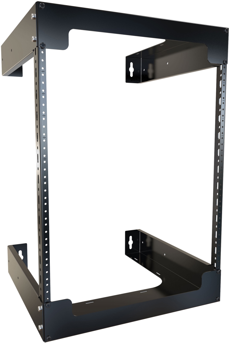 HMND-RB-2PW12 12U Fixed Wall Rack for Open Frame - 18 in.
