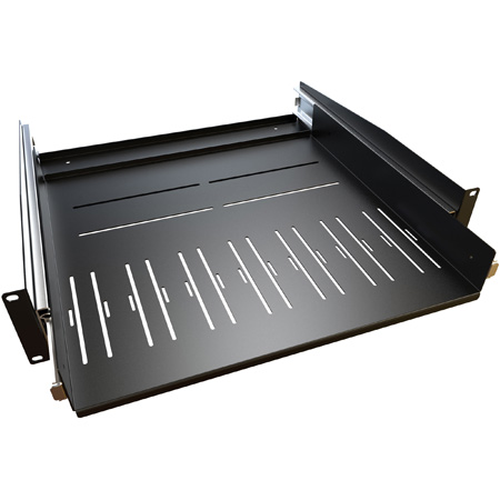 2RU Two Post Sliding Rack Shelf - 16 in.