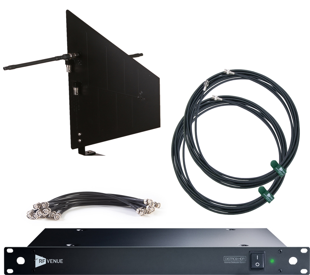 RFV-DFINBD9 HDR & Diversity Fin Antenna Bundle for Wallmount Version, Black