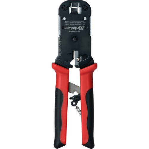 S45-C100 Crimp Tool for UTP & Internal Ground Shielded Pass Thru RJ45 Mod Plugs