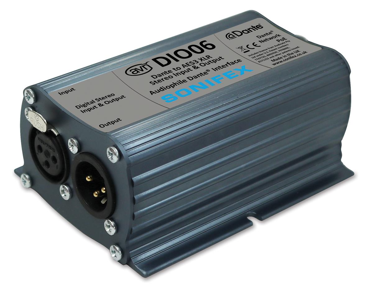 SON-AVN-DIO06 Dante to AES3 Digital Input & Output Audio Converter