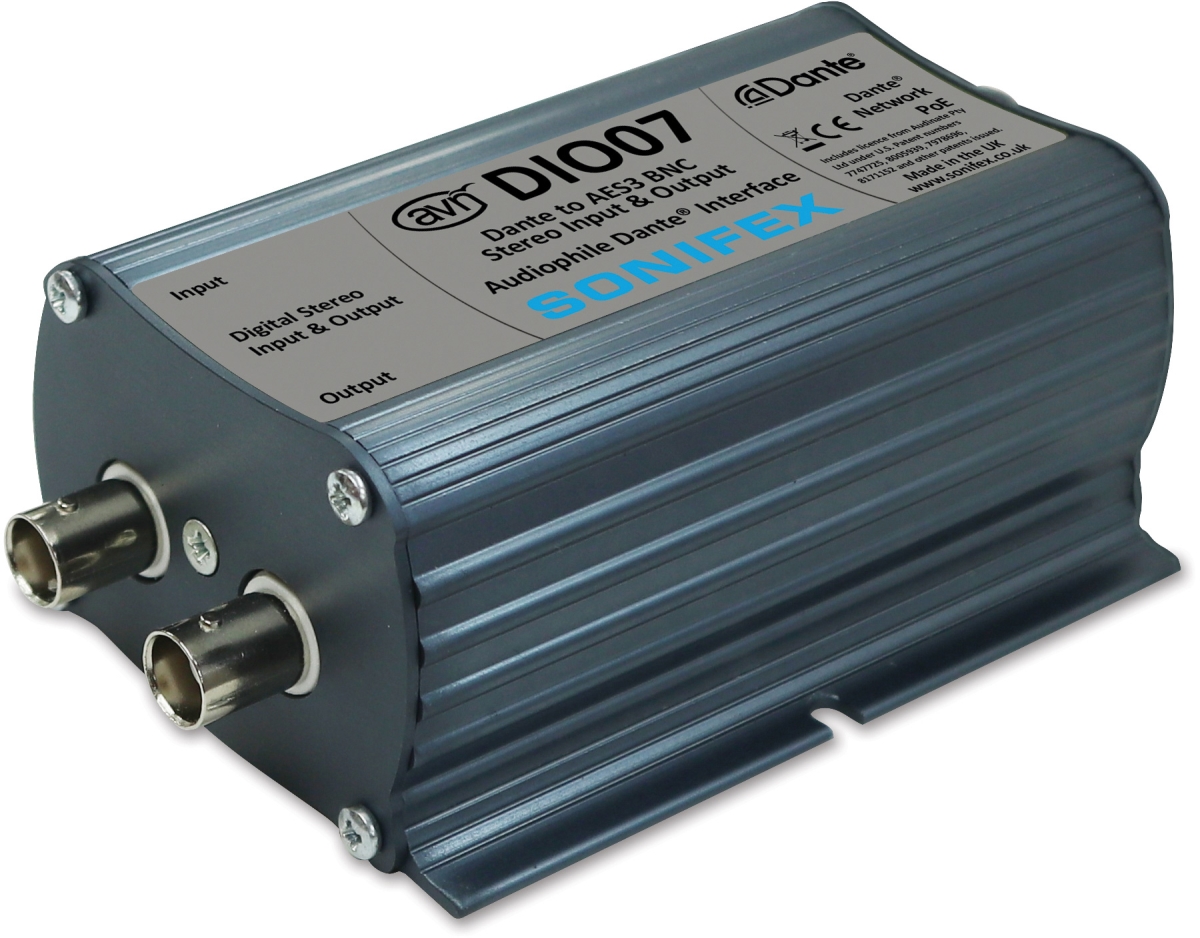 SON-AVN-DIO07 Dante to AES-3id BNC Stereo Input & Output Converter