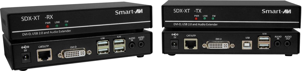 SAVI-SDX-XT-S 4K Single Head DVI-D USB 2.0 Audio & CAT5, 5e-6 Extender