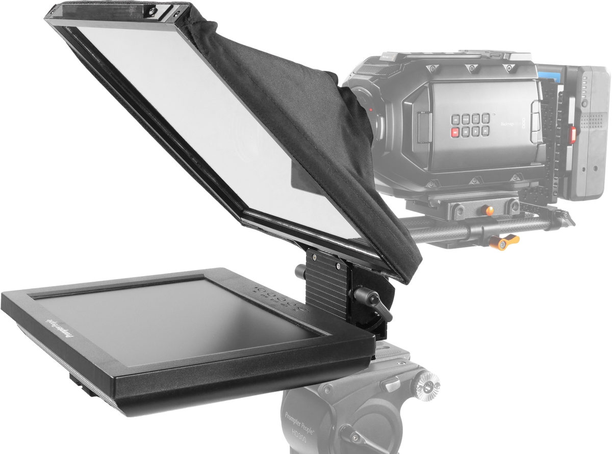 PRP-PAL12-15MM Teleprompter with Reversing Monitor, Software, Iphone Mounts & Rail Block - 12 x 12 in. Glass, 12 in. & 15mm