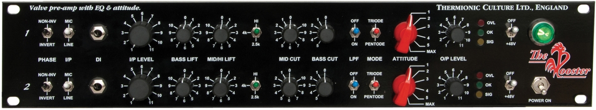 THER-ROOSTER-2 Two Channel Mic Pre-Amp With EQ