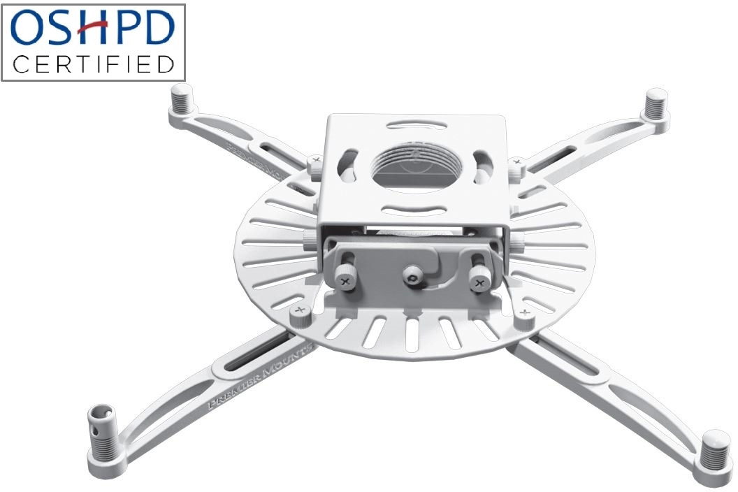 PMTS-PDS-PLUS-W 75 Pound Load Capacity Universal Video Projector Ceiling Mount - White