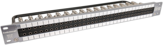 SW-MMVPB32K175T 2 x 32 1RU Midsize 12G 4K-8K Video Patchbay Panel - Full Normal to BNC - Terminated