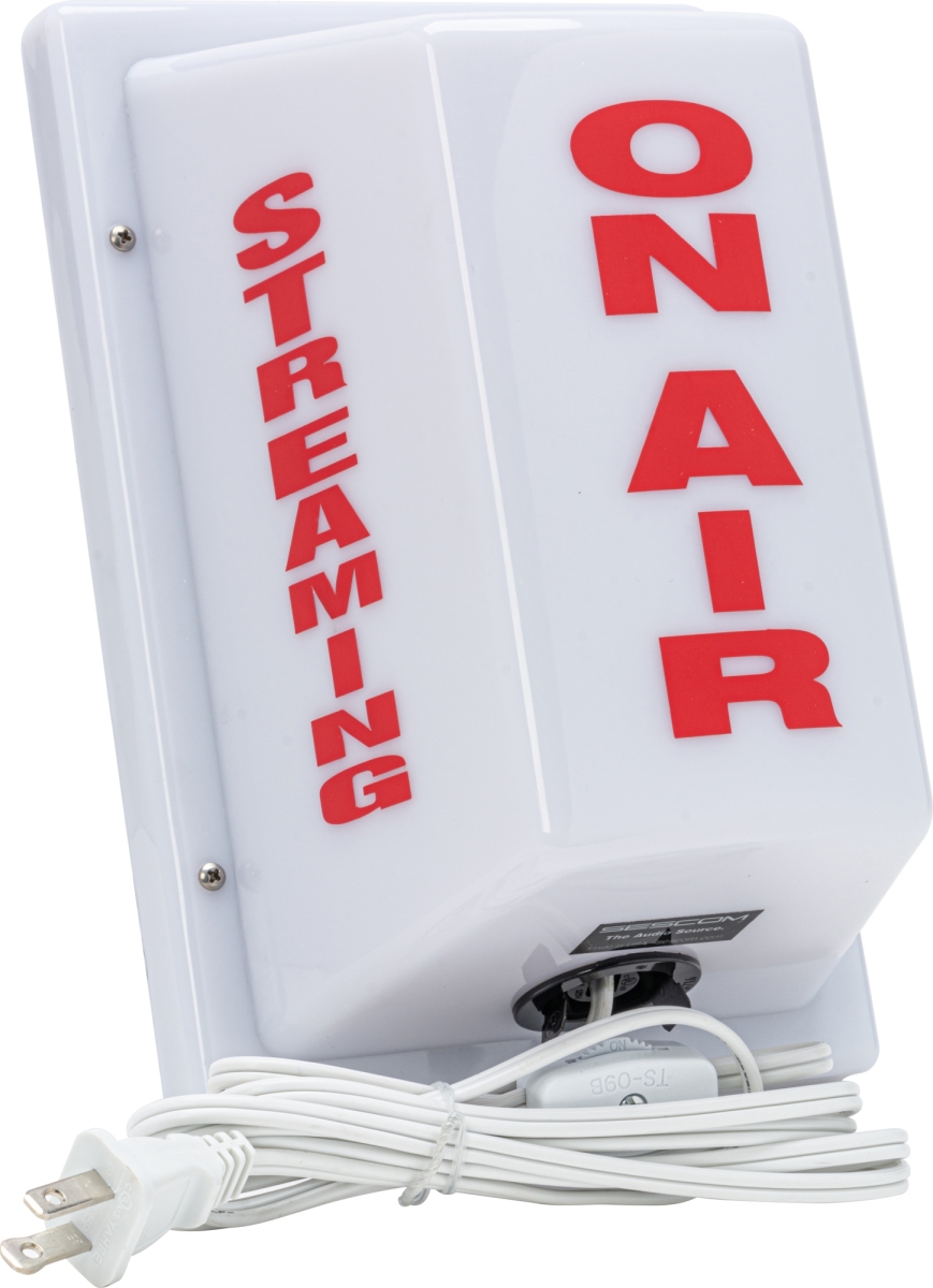 FSL-10 Triple-Sided Light Non-Flashing ON AIR on Front STREAMING on Two Sides Portable with Plug-in-Cord