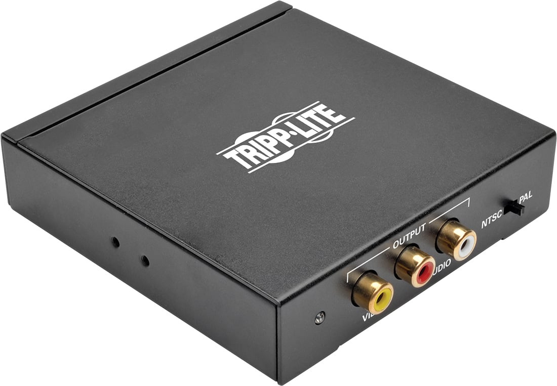 Tripp Lite TRL-P130-000COMP HDMI to Composite Video Audio Converter F-3xF 480i NTSC 576i PAL - Black -  Interex By Tripp-Lite