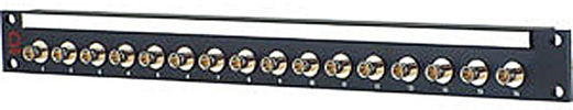 Picture of AVP WKF116E1JJ300B80 1 x 16 BNC Feedthru Bulkhead Video Patch Panel - 24GHz BNC includes 3 in. Cable Bar