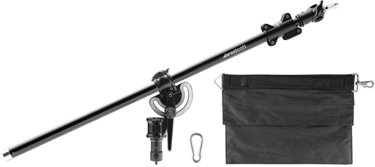 Picture of Westcott WES-9940 31-57 in. Extends Mini-Boom Arm Compact Lightweight - Includes Weight Bag - Black