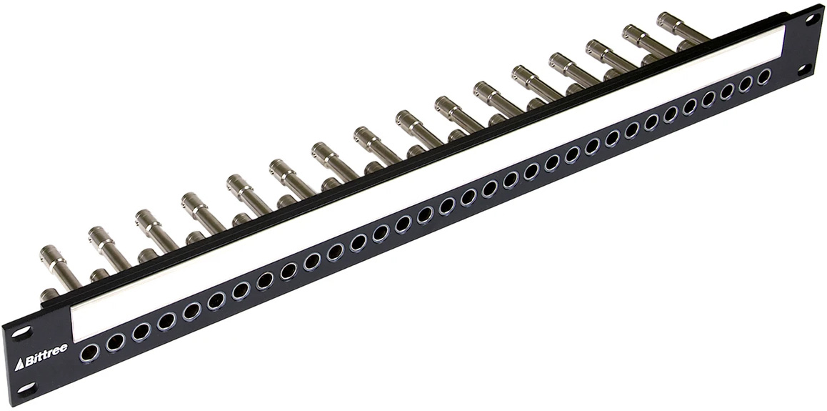 BIT-B32S-1MWNHD 1 x 32 1 RU Patchbay Medium Density Mini-Weco - Non-Normal & Non-Terminating - Black