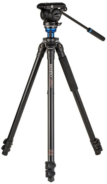 Picture of Benro BNRO-A2573FS4PRO Aluminum Single Video Tripod with S4 PRO Flat Base Fluid Video Head