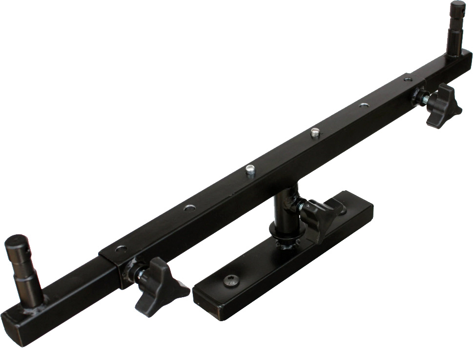 Telescopic Dual Video Monitor Bracket - Black - Adjustable Width - 40 lbs Capacity