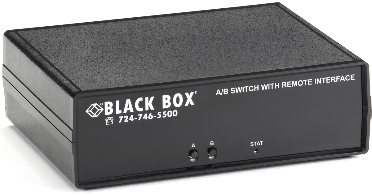 Picture of Black Box BBX-SW1040A CAT6 A-B Switch Latching RJ45 Controlled Dry Contact