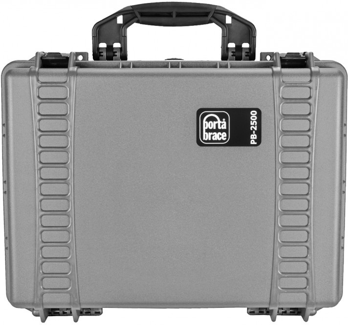 Portabrace PBR-PB-2500E-P Empty Airtight Hard Case, Medium - Platinum