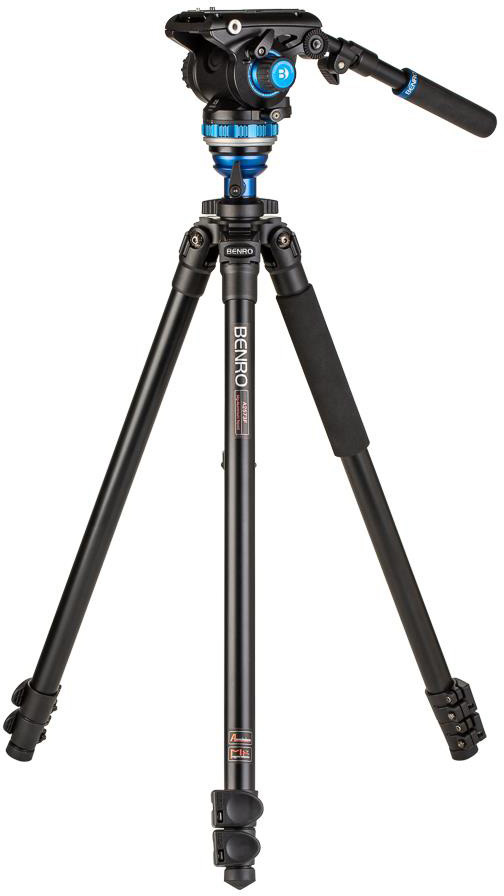 Picture of Benro BNRO-A2573FS6PRO Aluminum Single Video Tripod with S6 PRO Flat Base Fluid Video Head