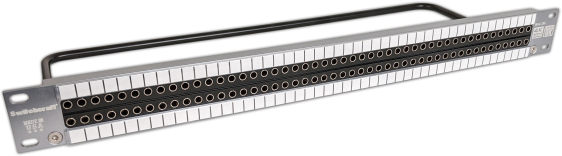 SW-MMVPD48K1NNT 2 x 48 1RU Microsize 12G 4K-8K Video Patchbay Panel Full Normal to DIN 1.0-2.3 - Non-Terminated