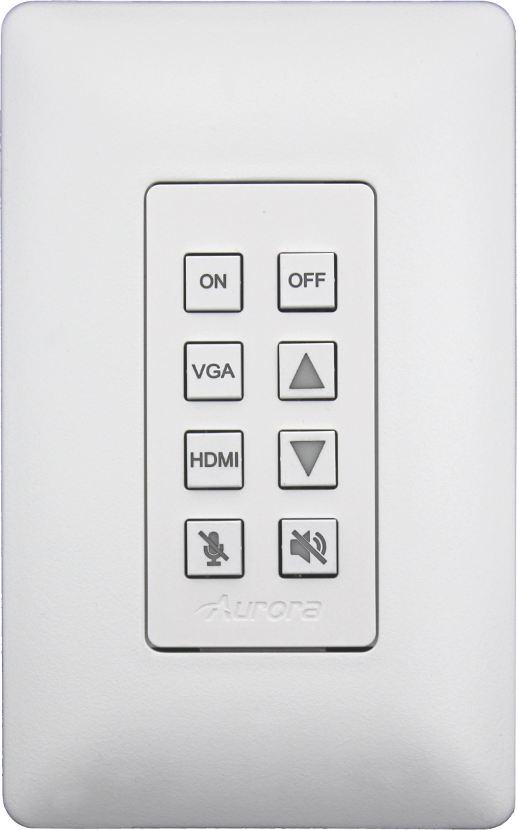 AURA-DXB-8I-W 8-Button Backlit IP Controller - White -  Aurora Multimedia