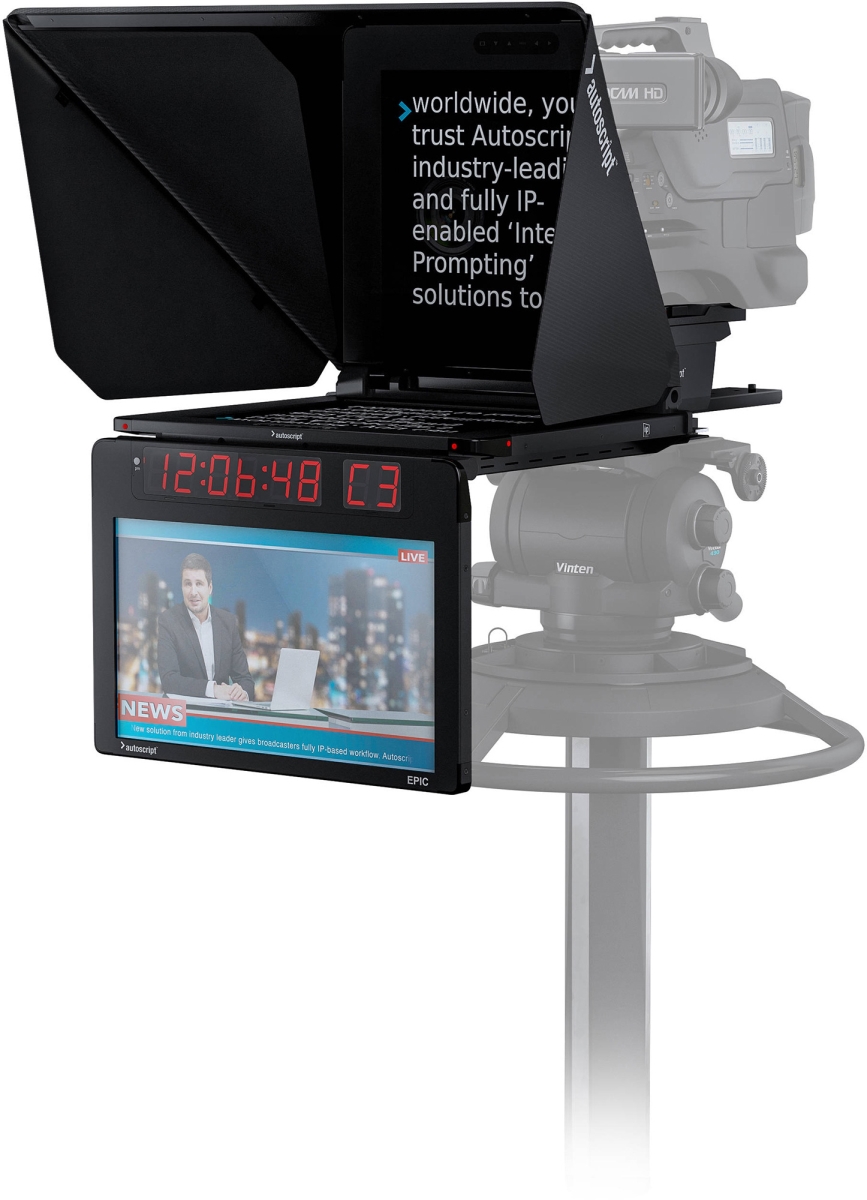 Picture of Auto Script EPIC-IP15 On-Camera with 15 in. Prompt Monitor & Integrated 15 in. Talent Monitor