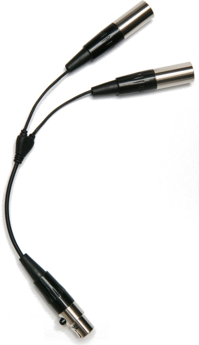 POI-YSH Mic Cable Adapter with Two Threaded Female Shure TA4F Connectors