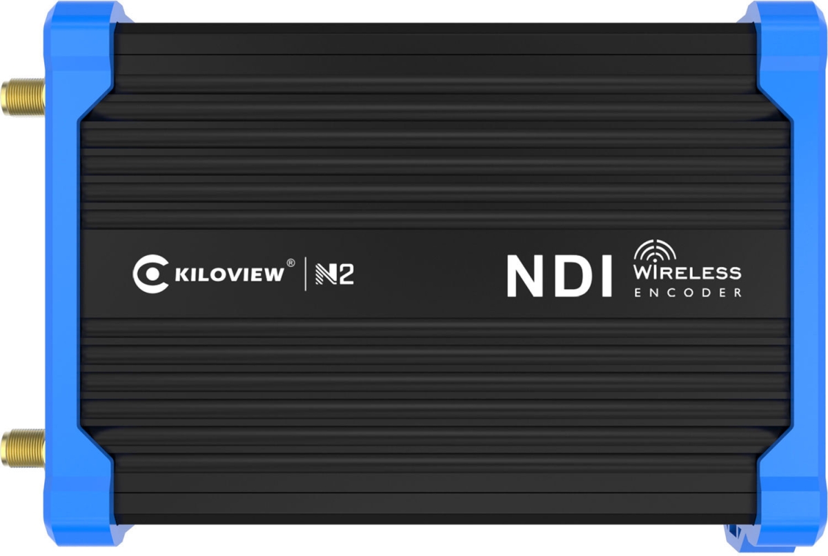 Picture of Kiloview KV-N2 Portable Wireless HDMI to NDI Video Encoder with Camera Mounted & Powered Battery