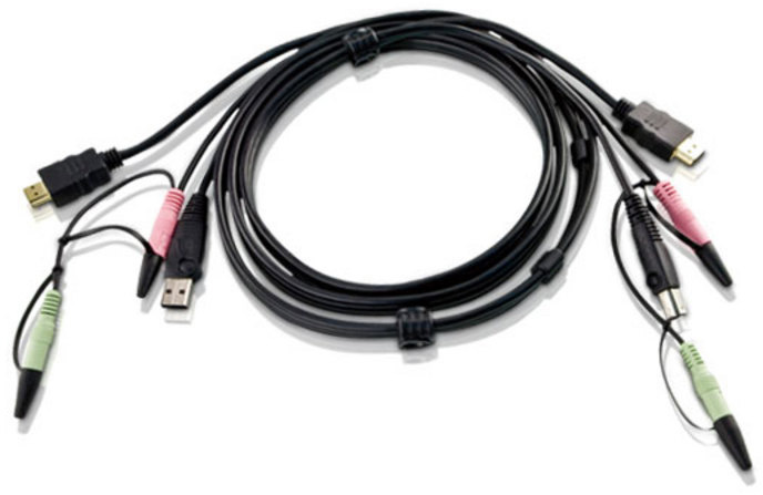 Picture of Aten ATEN-2L-7D02UH 1 USB HDMI KVM Cable with Audio - 5.9 ft.