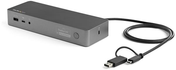 100 watts Universal Laptop Docking Station with USB-C & USB-A Displayport, HDMI & Ethernet Cable PD