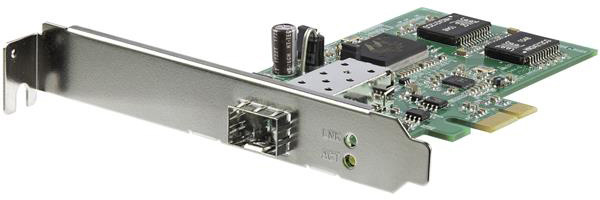 PCIe GbE Fiber Card with Open SFP PCI Express SFP Adapter