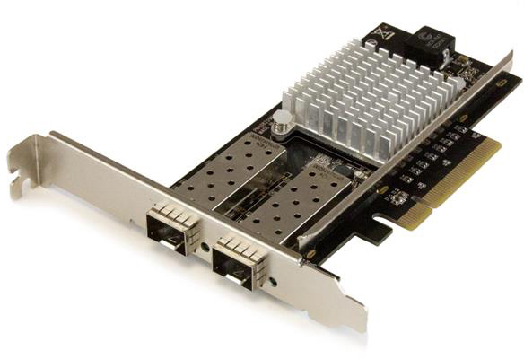 2-Port 10G Fiber Network Card with Open SFP Plus PCIe & Intel Chip