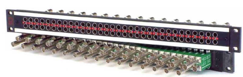 Picture of AVP MFG & Supply AVP-AV-D232E1B10 1 RU Panel - 32 AVP-AMN75 Normaled - Terminating Jacks - 1 B10 Cable Bar