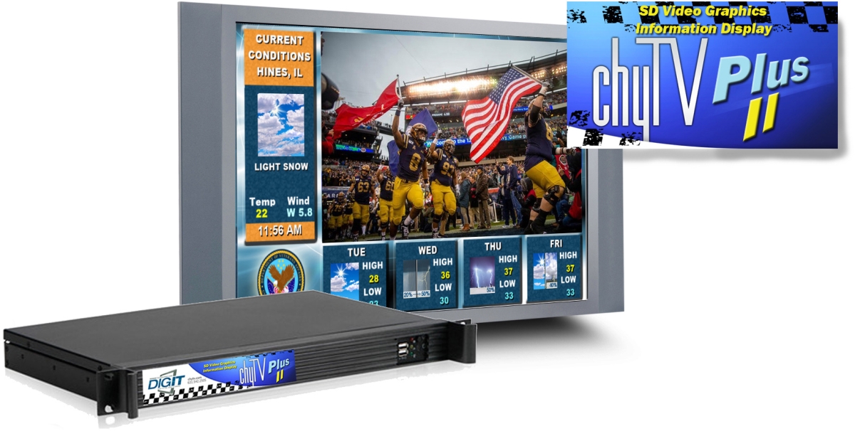 Picture of Chyron ChyTV CHYTV-PLUS-II Plus II Dynamic Video Graphics Character & Logo Generator with Ethernet Port for Digital Signage & Messaging